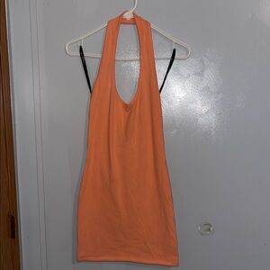 Orange Halter Dress